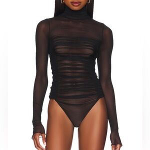 Free People Under it All Black Bodysuit